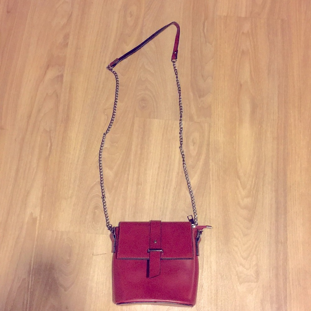 Red cross body bag